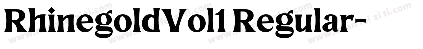RhinegoldVol1 Regular字体转换